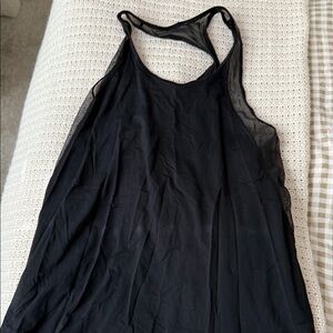 Black Mesh Tank Top
